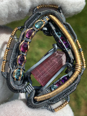 Tourmaline wire wrap